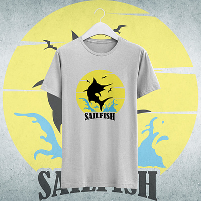 sail fish t shirt design graphic design illustration sail fish t shirt t shirt t shirt design