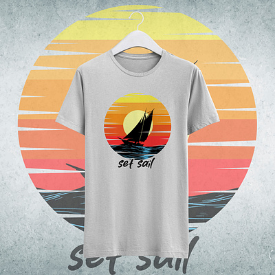 sail boat t shirt design graphic design illustration sail boat t shirt design t shirt t shirt design