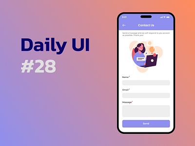 Daily UI 28 3d animation branding contact page daily ui daily ui challenge design graphic design logo motion graphics ui ux vector