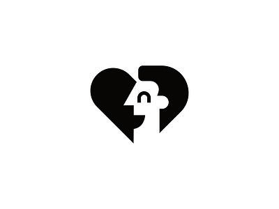 Man and heart brand branding design elegant graphic design heart illustration logo logo design logo designer logodesign logodesigner logotype man mark minimalism modern negative space negativespace sign