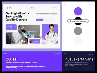 Health Care Website Style Guide 3d analytics animation app ui branding cards design figma graphic design logo motion graphics ui