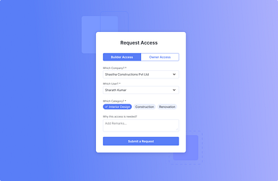 Request Access access design form request request access saas subit typescale ui ux web web app