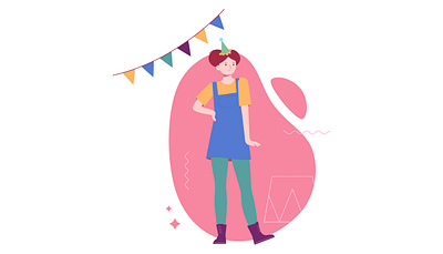 Circus girl, flat style. flat illustration vector персонаж