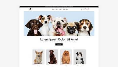 Pet Lover Landing Page branding company design graphic design illustration landing page ui uiux website