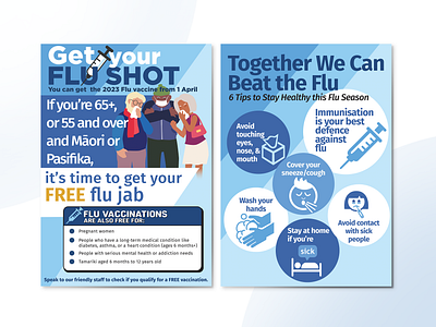 Western Heights Pharmacy Flu Shot Flyer Design 2023 flu flyer graphic design health hospital pharmacy print vaccine