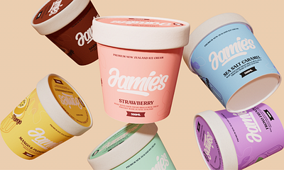 Ice cream packaging 3d branding design graphic design ice cream packaging illustration logo