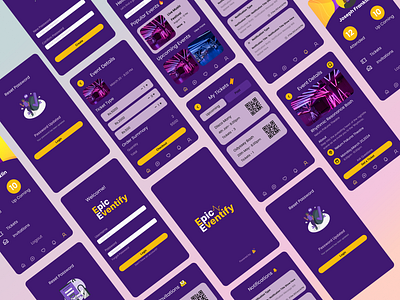 Event Management System design mobile app ui