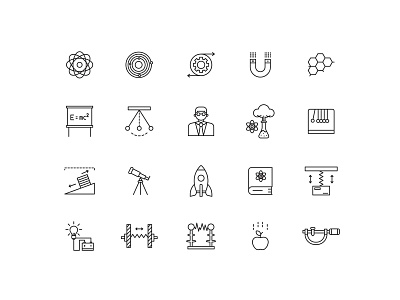 Physics Icons icon design icon set icons physics physics icon physics vector vector icon