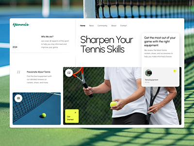 Tennis Education Website design education hero section layout platform sports sports website tennis design tennis website ui upgrade skill user interface ux web design website