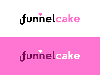 Funnel Cake Logo brand branding identity ligature ligatures logo pink wordmark