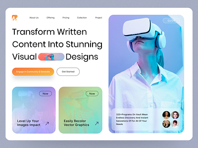 VR - Technology Hero Exploration ai apple design augmented reality gaming homepage landing page technology ui design virtual reality visual design vr web web ui