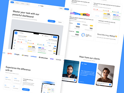 Landing Page for App Dashboard app product dashbaord graphic design landing page responsive design showcase ui ui design uiux web design website