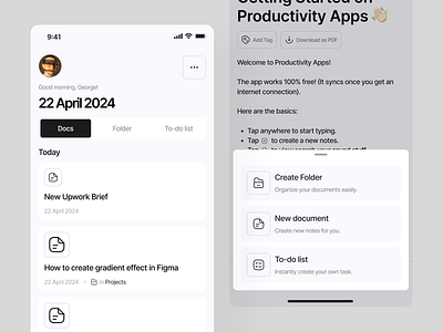 Homepage for Productivity App app design ui uidesign uiux ux uxdesign