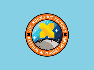 Google X - Moonshot Landing branding design graphic design illustration logo screenprint typography vector