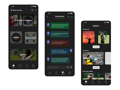 UI design for a local archery club 🏹 archery club ui