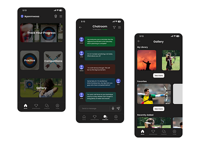 UI design for a local archery club 🏹 archery club ui