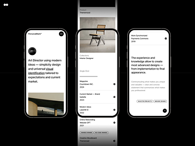 PersonalMark° - Portfolio template #3 archive blog cms concept creative design grid image landing page minimalist modern portfolio table ui ux web web design webdesign website