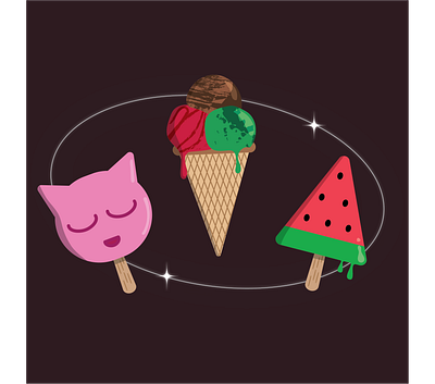 Ice cream fantasy design graphic design illustration ui