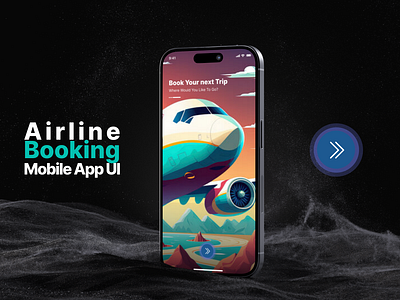 Airline Booking App - Concept Splash Screen airline concept design graphic design mobile app mobileui splash ui web