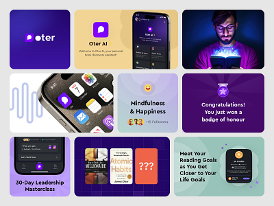 AI Edu Tech App Bento UI Design 3d ai ai app ai app ui ai editech app animation app ui bento bento ui branding design edu tech edutech website graphic design innovation oter product design trend ui user interface