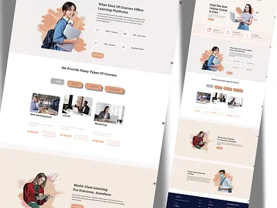 Online Course Selling Webiste animation graphic design