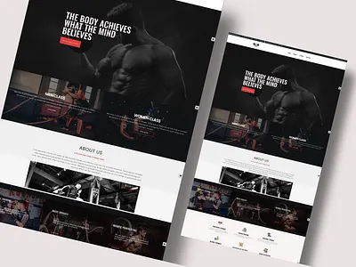 Gym Fitness Webiste animation graphic design ui