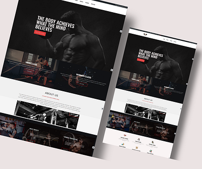 Gym Fitness Webiste animation graphic design ui