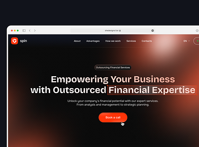 Fintech Hero Section dark mode finance fintech hero section landing ui web design