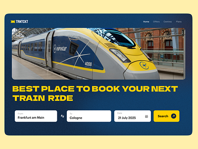 Train booking page concept UI app booking design ecommerce illustration logo product design ticket tour train travel web