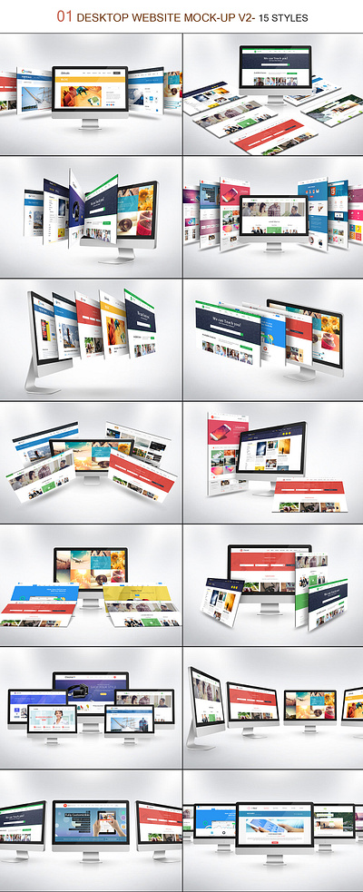 Website Mock-Up Bundle 03 template