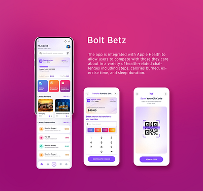 BoltBetz is an innovative app designed by Ansysoft adobe illustrator adobe photoshop boltbetz cashless figma fund gambling gaming gamingmachines innovation mobile app nfc physical cash qrcode technology tickets