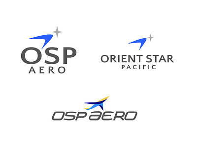 OSPaero | Orient Star Pacific - Logo Concept 2022 aero airline airplane branding flight logo minimalist modern orient pacific plane star