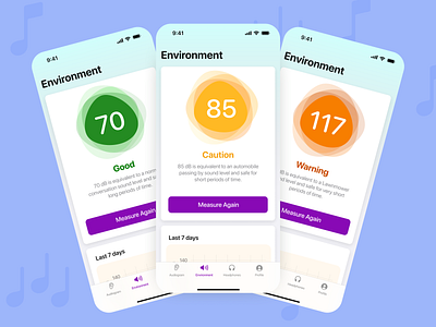 Audiogram App Concept app audiogram branding design glucode graphs health illustration medical sound test ui ux visual representation