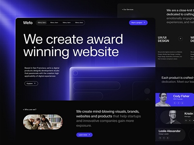 Agency webstie agency creative design ui uiux web website