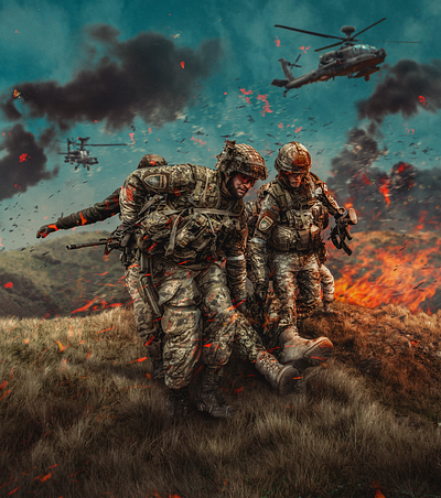 ฺBattlefield - Case Study graphic design photo manipulation photoshop retouch retouching