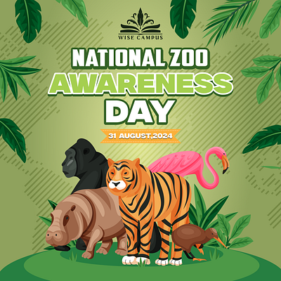 National Zoo Awareness Day app branding design graphic design illustration logo typography ui ux vector