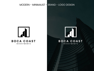 BOCA COAST Investment - Real Estate Services brand logo custom logo logo logo design minimal logo modern logo