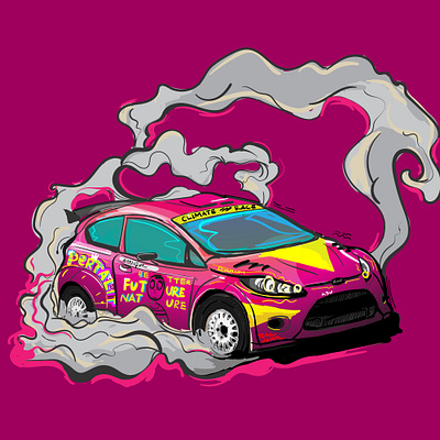 Climate Race car graphic design illustration