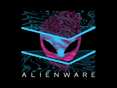 Alienware 2 branding design graphic design illustration logo screenprint typography vector