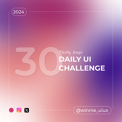 30 Days Daily UI Challenge app branding design graphic design illustration logo typography ui ux vector