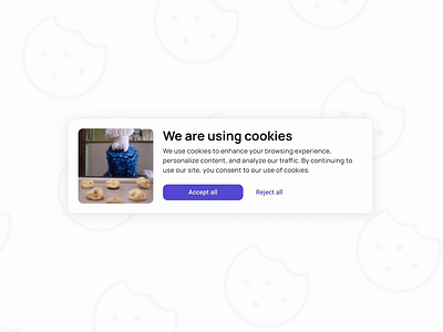 Cookies popup clean cookies design modal motion graphics popup simple design ui ux web website white