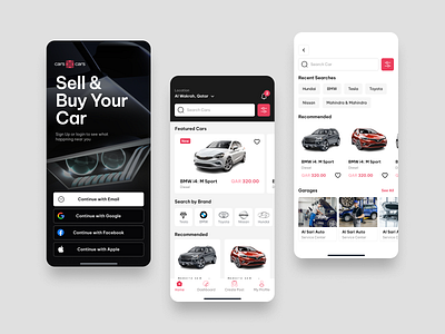 CarXCar android application black car car selling ios mobile app red sell