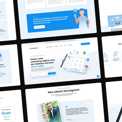 Nexboard - Website data illustration saas website