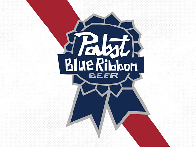 Pabst Blue Ribbon - 3 branding design graphic design illustration logo screenprint typography vector