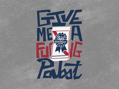 Pabst Blue Ribbon - 7 branding design graphic design illustration logo screenprint typography vector