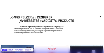 Portfolio presentation animation branding digital design graphic design interaction microinteractions motion graphics portfolio scope typography ui ux web design website work work presentation zoom effect