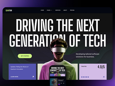 QUANTUM AI Website *UI* ai ai website graphic design landing page ui uiux design user interface ux