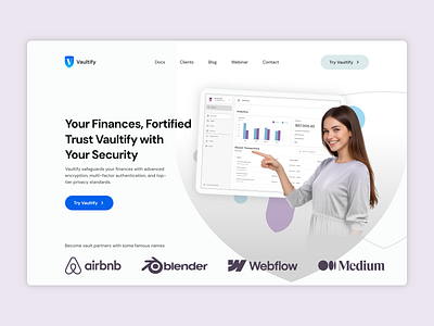 Landing Page Design for Secure Finance company challenge daily dailyui design ui