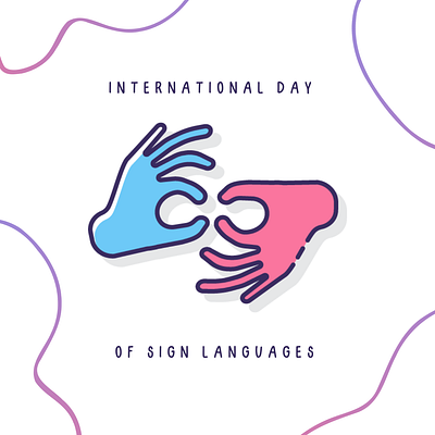 International Sign Language Day branding design graphic design icons illustration ux vector