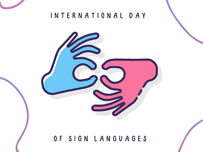 International Sign Language Day branding design graphic design icons illustration ux vector